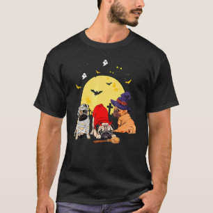 Camiseta Disfraces de Halloween Pug Perros Momia Bruja Demo