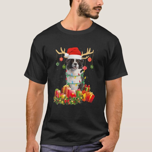 Camiseta Disfraces de navidad de frontera de Pajama (Anverso)
