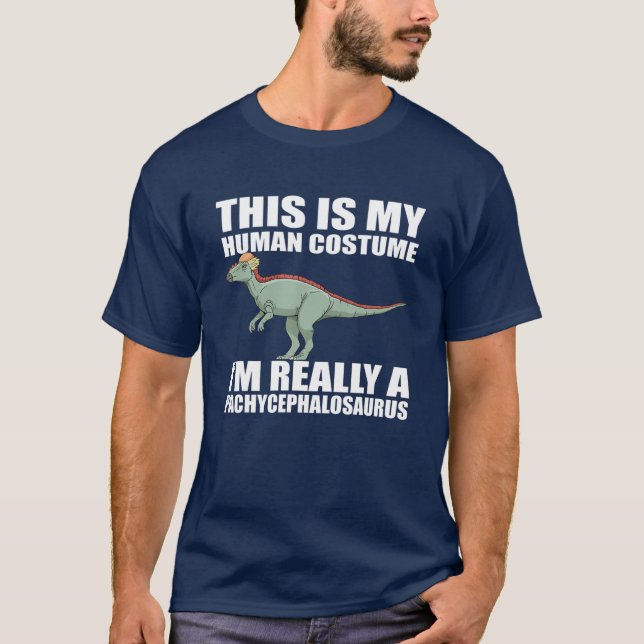 Camiseta Disfraces de Pachycephalosaurio Diseño Dinosaurio (Anverso)