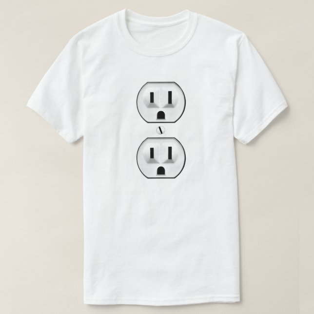 Camiseta Disfraces De Salidas Eléctricas Para Electricistas (Diseño del anverso)