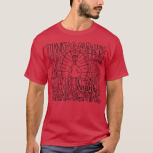 Camiseta Disfraces de tipografía tambalea Turquía Acción de