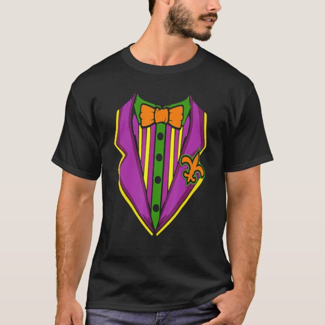 Camiseta Disfraces de Tuxedo Mardi Gras Carnaval Masquera (Anverso)