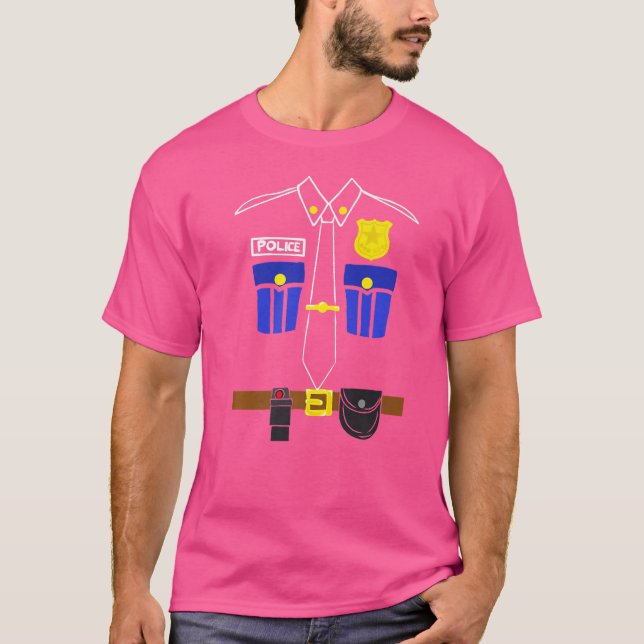 Camiseta Disfraces de uniforme de policía Niños Chicas de H (Anverso)