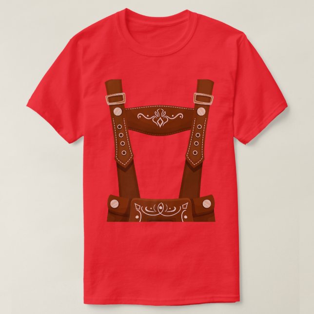 Camiseta Disfraces Oktoberfest Halloween Lederhosen Premium (Diseño del anverso)