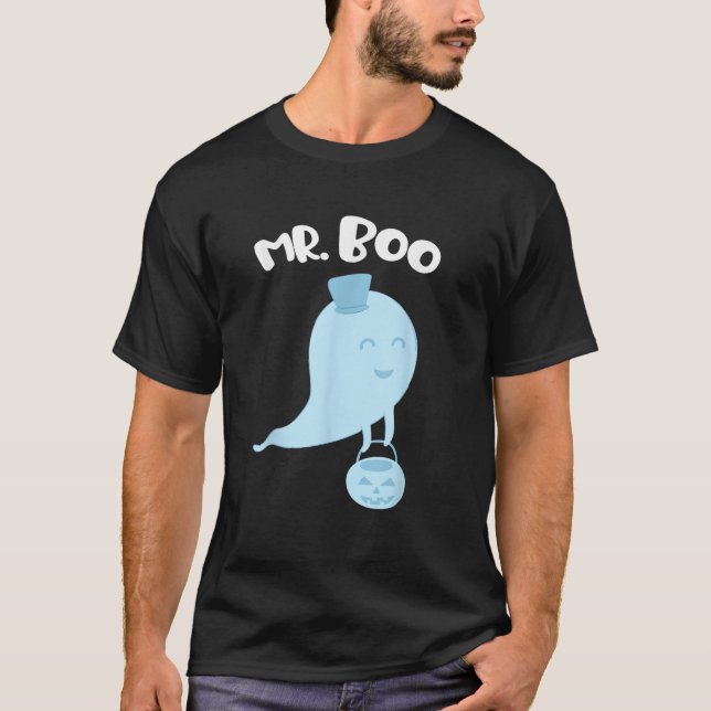 Camiseta Disfraces para parejas Sr. BOO y Sra. Boo Matching (Anverso)