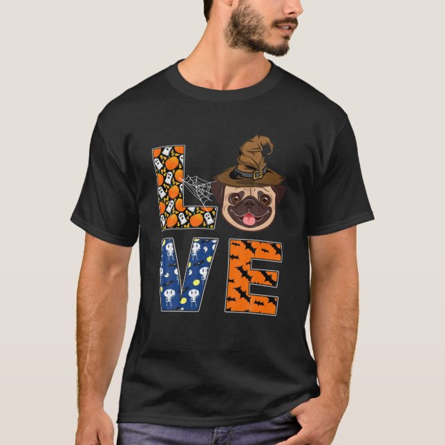 Camiseta Disfraces retro de Halloween Divertidos amantes de (Anverso)