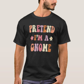 Camiseta Disfraces Retro Groovy de Halloween Finge que soy