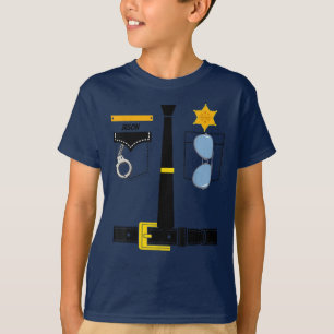 Camiseta  Disfraces uniformes de policía Niños de Hallowe