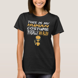 Camiseta Disfraz alienígena Este es mi disfraz humano.