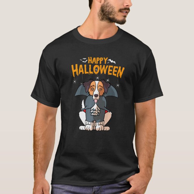 Camiseta Disfraz australiano de Halloween para pastores aus (Anverso)