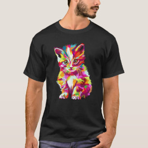 Camiseta Disfraz Colorido Para Gatito Gato   Papá Gato  Gat