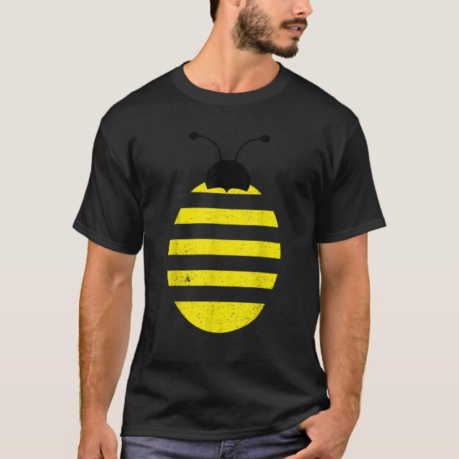 Camiseta Disfraz de abeja de bumbleabe Funny Halloween Bee  (Anverso)