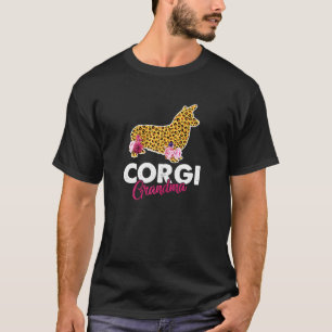 Camiseta Disfraz de abuela corgi con estampado floral de le
