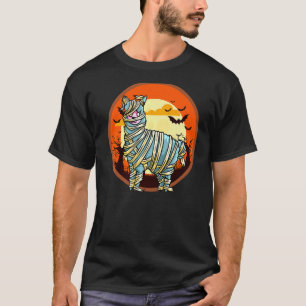 Camiseta Disfraz de Alpaca Llama Momia de Halloween Espeluz
