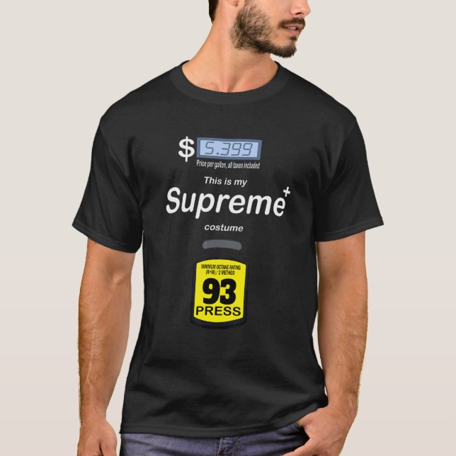 Camiseta Disfraz de alto precio del gas Gasolina roja (Anverso)