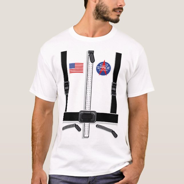Camiseta Disfraz de astronauta para niños hombres ropa espa (Anverso)
