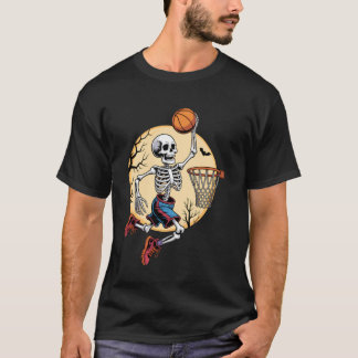 Camiseta Disfraz de baloncesto de esqueleto divertido para 