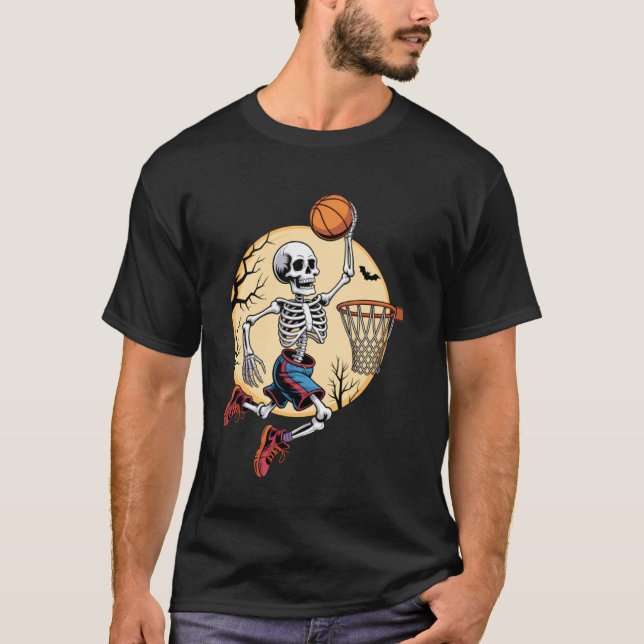 Camiseta Disfraz de baloncesto de esqueleto divertido para  (Anverso)