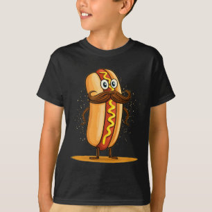 Camiseta Disfraz de bigote genial barbudo hotdog
