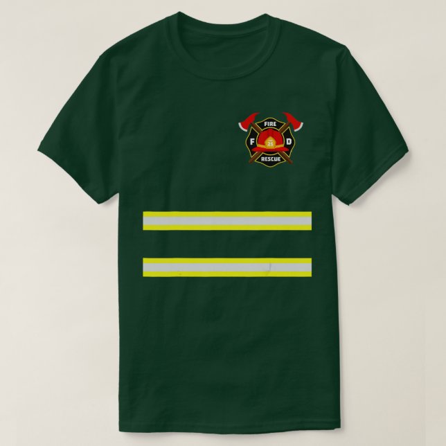 Camiseta Disfraz de bomberos o bomberos (Diseño del anverso)