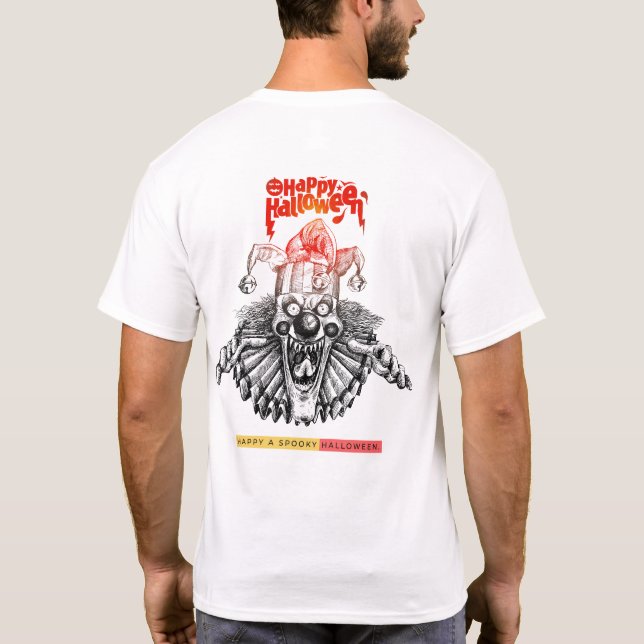 Camiseta Disfraz de bromista enojado de Halloween (Reverso)