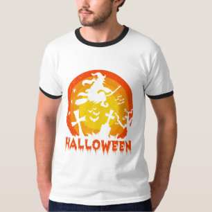 Camiseta Disfraz de bruja de Halloween divertido y asustado