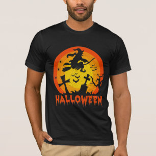 Camiseta Disfraz de bruja de Halloween divertido y asustado