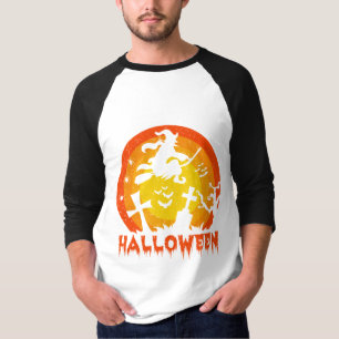 Camiseta Disfraz de bruja de Halloween divertido y asustado