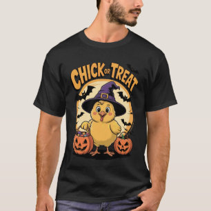 Camiseta Disfraz de Bruja Divertido Chick or Treat Hallowee