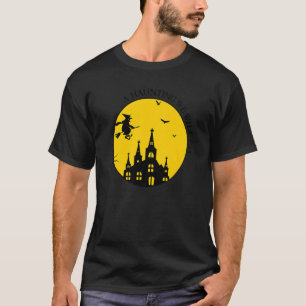 Camiseta Disfraz de bruja embrujada con escoba de Halloween