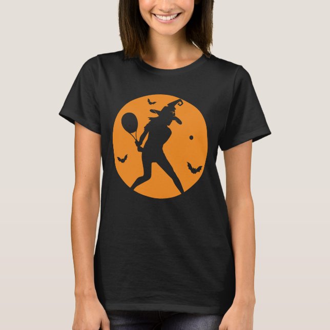 Camiseta Disfraz De Brujas De Tenis Halloween Para Los Juga (Anverso)