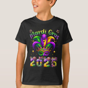 Camiseta Disfraz de Bufón de Mardi Gras 2025 Niños Niñas Ho