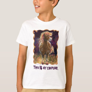Camiseta Disfraz de Caballo de Fuego Cabezas y Colas