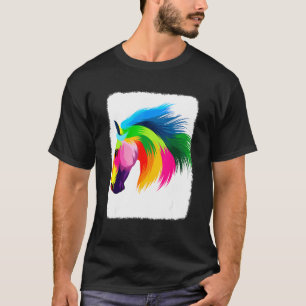 Camiseta Disfraz De Caballo Lindo Gráfico Colorido Para Niñ