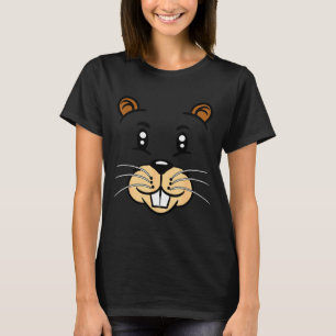 Camiseta Disfraz de cabeza de roedor del Día de la Marmota 