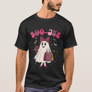Camiseta Disfraz de café fantasma Boo JEE Leopardo lindo de