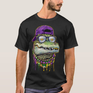 Camiseta Disfraz de caimán Mardigator Mardi Gras para hombr