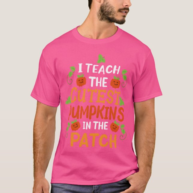 Camiseta Disfraz de calabaza de Halloween para profesor div (Anverso)