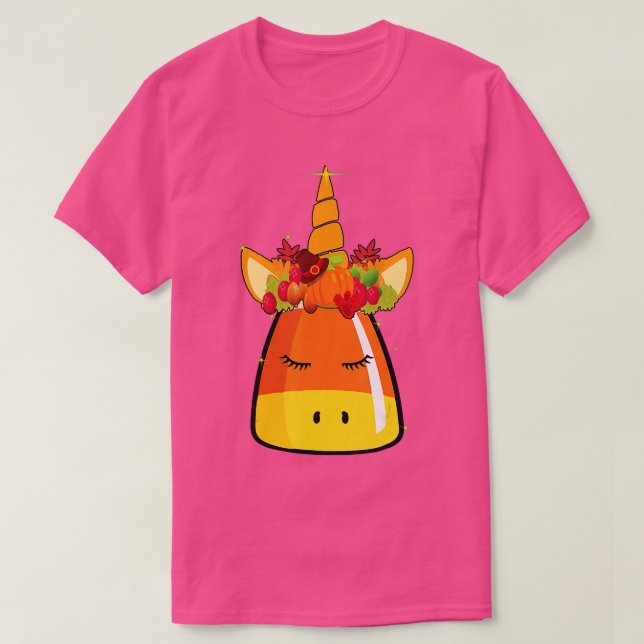 Camiseta Disfraz de calabaza de maíz dulce de unicornio (Diseño del anverso)