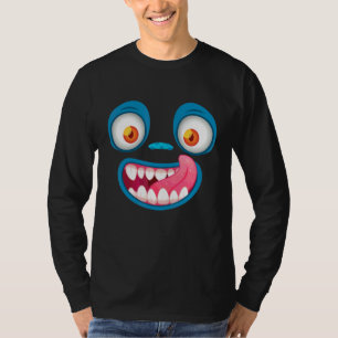Camiseta Disfraz de Cara de Monstruo Halloween Niños Adulto