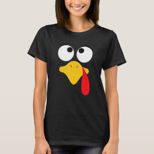 Camiseta Disfraz De Cara De Pavo Para Niño Y Niña Feliz Día