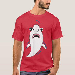 Camiseta Disfraz de cara de tiburón suave regalo de Hallowe