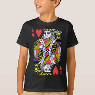 Camiseta disfraz de carta de juego rey de corazones de Hall