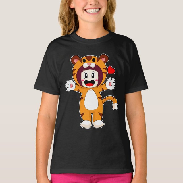 Camiseta Disfraz de Chica tigre (Anverso)