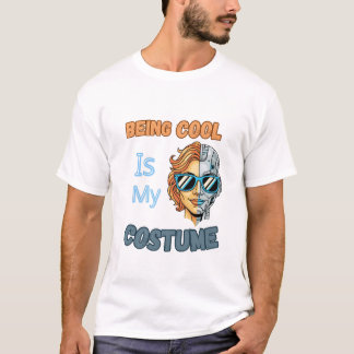 Camiseta Disfraz de Ciborgo Genial Arte Retro de Halloween