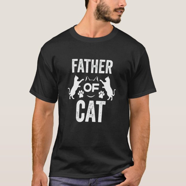 Camiseta Disfraz de citas de padre de gato para hombres pad (Anverso)