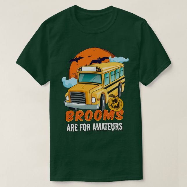 Camiseta Disfraz de conductora de autobús en Halloween (Diseño del anverso)