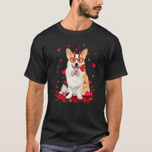 Camiseta Disfraz de corazón de perro Corgi bonito del día d