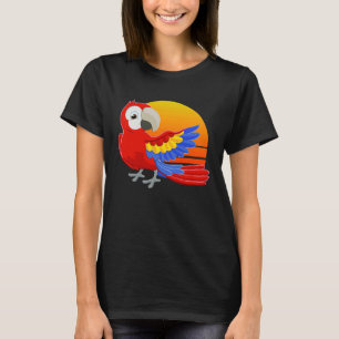 Camiseta Disfraz de cría de guacamayo escarlata para hombre