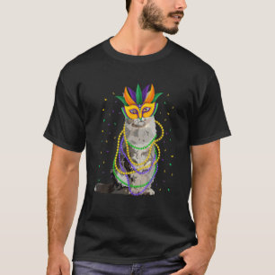 Camiseta Disfraz de cuentas de Mardi Gras para gatos Festiv